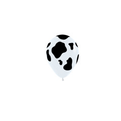 Ballons Imprimés 5 inch (12cm) Cow - White - 005  - 50 Pcs - Sempertex France