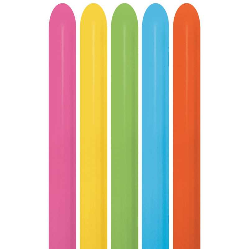 Ballons à sculpter 260 assortiment tropical (Tropical 002) – 100 Pcs