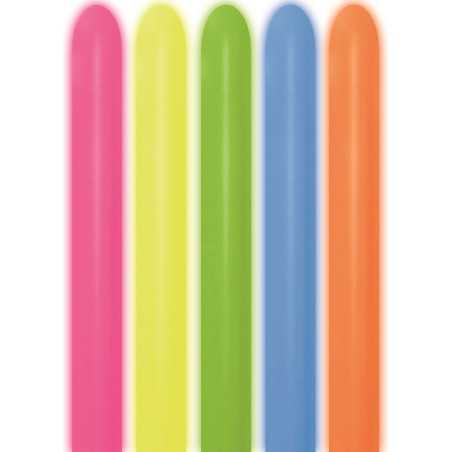 Ballons à modeler 260 - Neon Assortment - 200 260200 Sempertex France