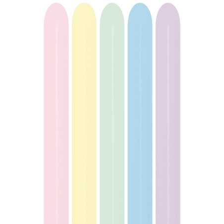 Ballons à modeler 260 - Pastel Matte Assortment - 600 260600 Sempertex France