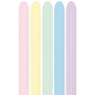 Ballons à sculpter 260 assortiment pastel (Pastel Matte 600) – 100 Pcs