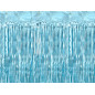 Rideau à franges - bleu turquoise