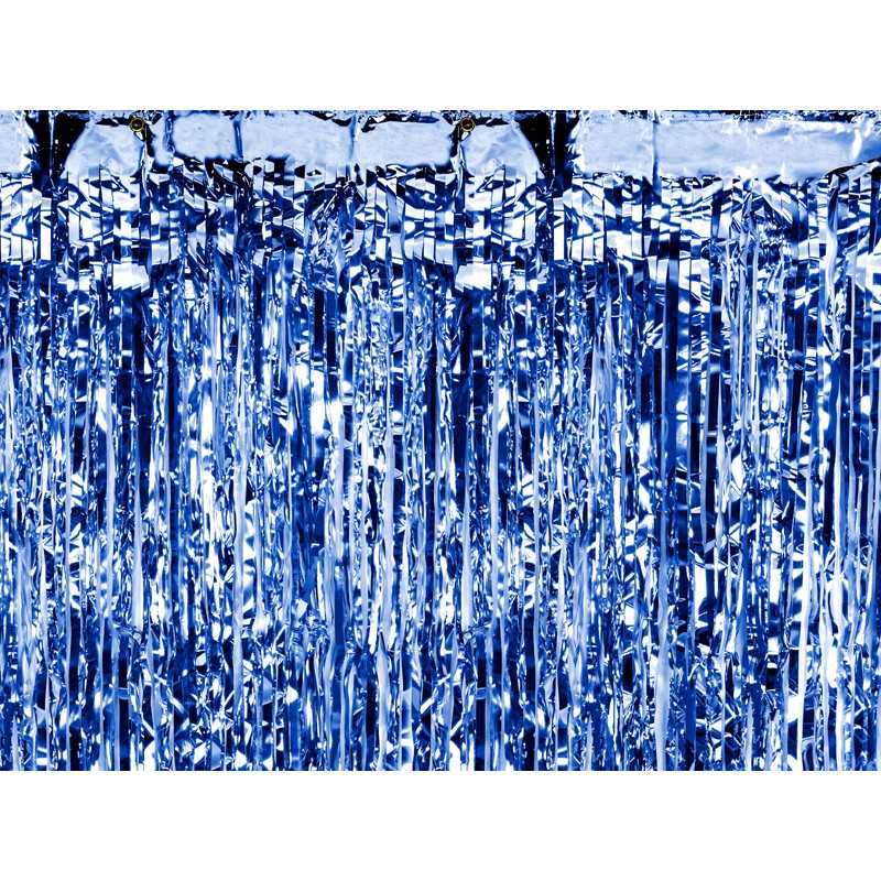 Rideau à franges - bleu roi