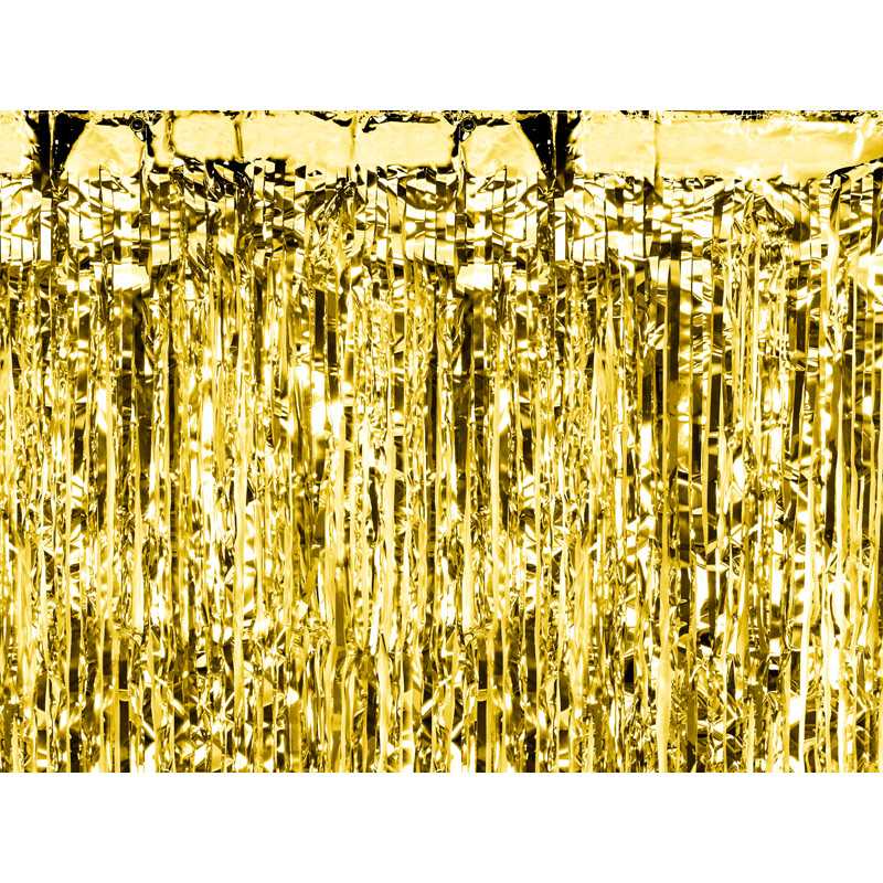 Fringed curtain - gold