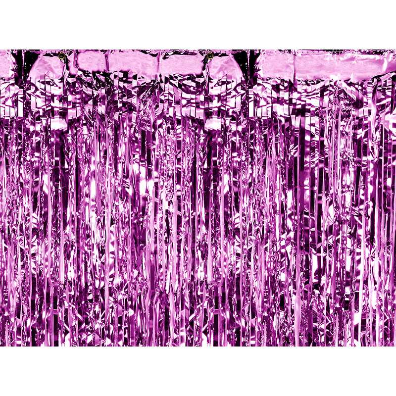 Fringed curtain - purple