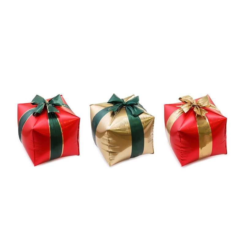 Ballons paquet cadeau 14" (35cm) - 3 Pcs