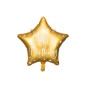 Happy Birthday Gold Star Balloon 18" (40cm)
