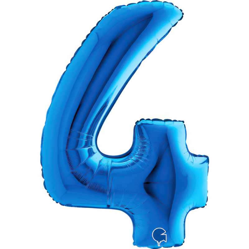 Chiffre 40" (90cm) - 4 - Bleu
