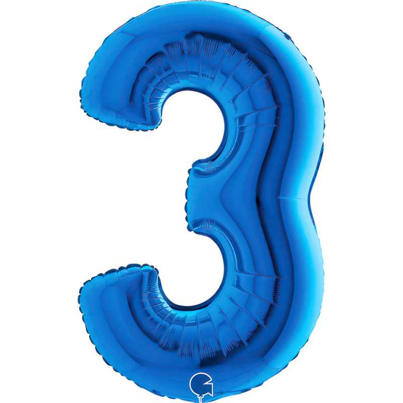 Chiffre 40" (90cm) - 3 - Bleu