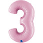 Number 40" (90cm) - 3 - Pastel Pink