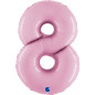 Number 40" (90cm) - 8 - Pastel Pink