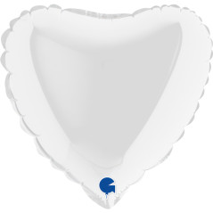 Ballon cœur 09inch (22cm) - White - Sempertex France