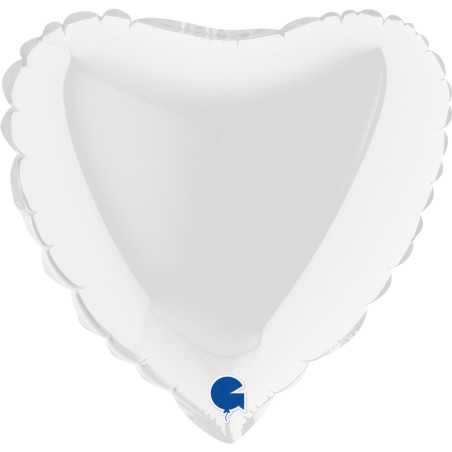 Ballon cœur 09inch (22cm) - White - Sempertex France