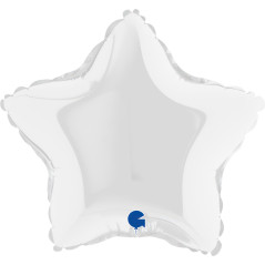 Ballon étoile 09inch (22cm) - White - Sempertex France