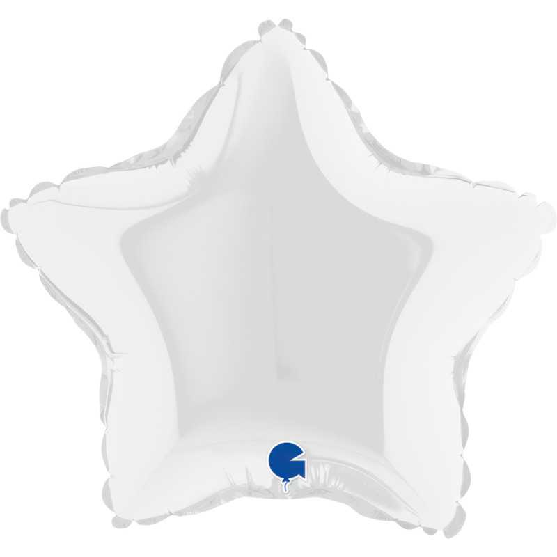 Star Balloon 09" (22cm) - White - 10 Pcs