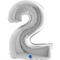 Chiffre 40" (90cm) - 2 - Argent