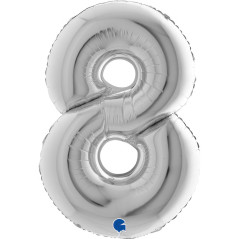 Chiffre 40inch (90cm) - 8 - Argent - Sempertex France