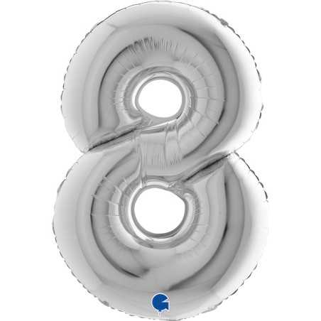 Chiffre 40inch (90cm) - 8 - Argent - Sempertex France