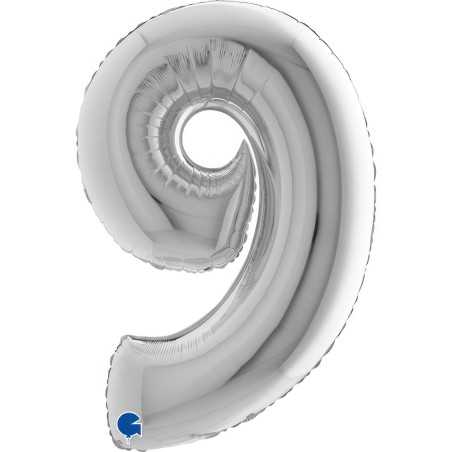 Chiffre 40inch (90cm) - 9 - Argent - Sempertex France