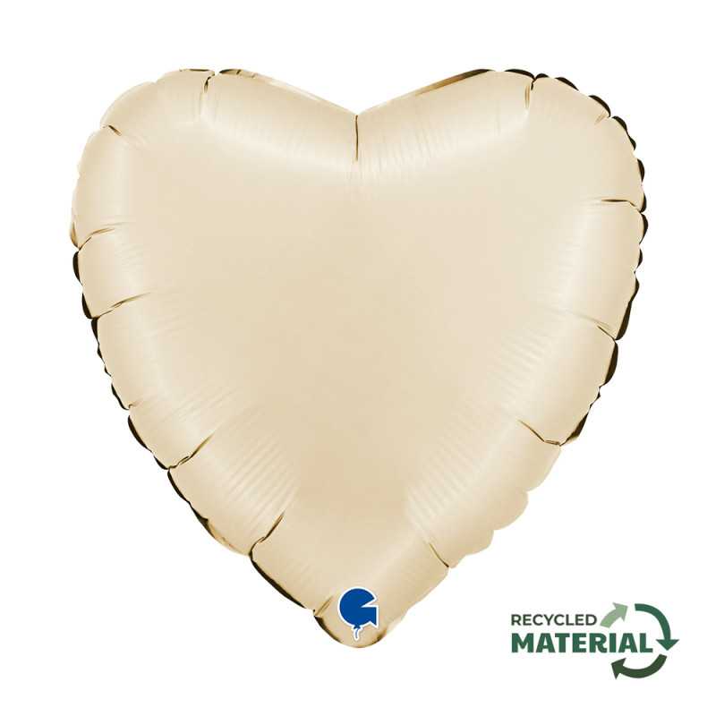 Ballon cœur 18" (45cm) - Satin Cream