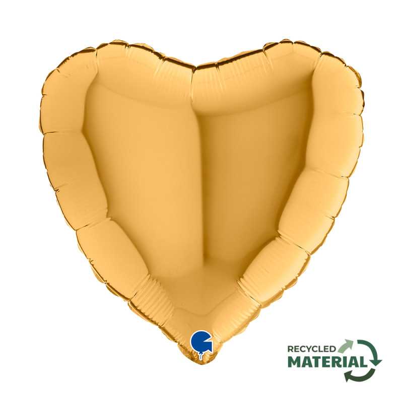 Ballon cœur 18" (45cm) - Gold