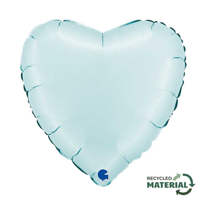 Heart balloon 18" (45cm) - Satin Pastel Blue