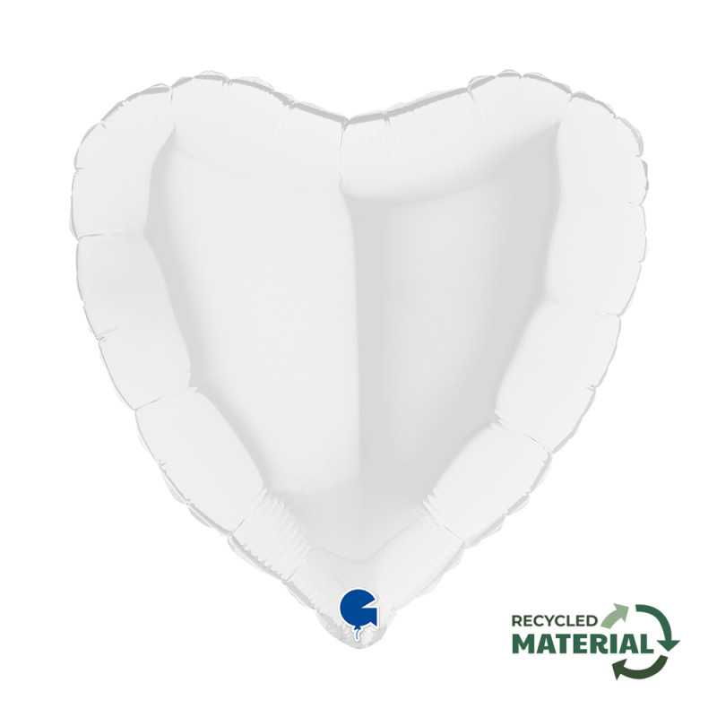 Heart balloon 18" (45cm) - White Heart balloon 18" (45cm) - White