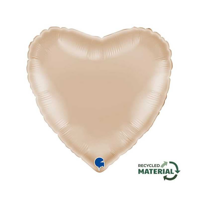 Heart balloon 18" (45cm) - Californian Gold
