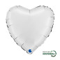 Ballon cœur 18" (45cm) - Satin White