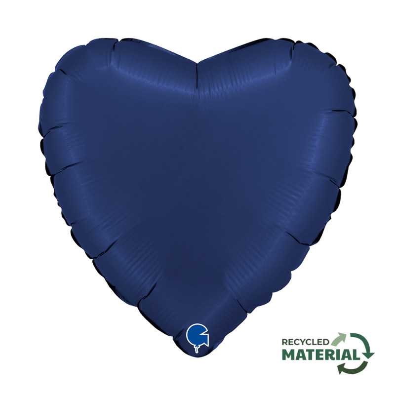 Ballon cœur 18" (45cm) - Satin Blue Navy