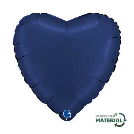 Ballon cœur 18inch (45cm) - Satin Blue Navy - Sempertex France