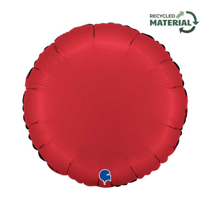 Round balloon 18" (45cm) - Satin Rubin Red