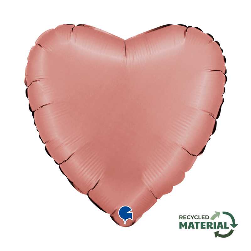 Heart balloon 18" (45cm) - Satin Rose Gold Heart balloon 18" (45cm) - Satin Rose Gold