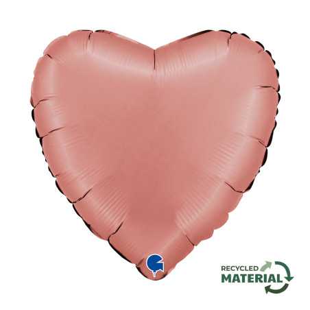 Ballon cœur 18inch (45cm) - Satin Rose Gold - Sempertex France