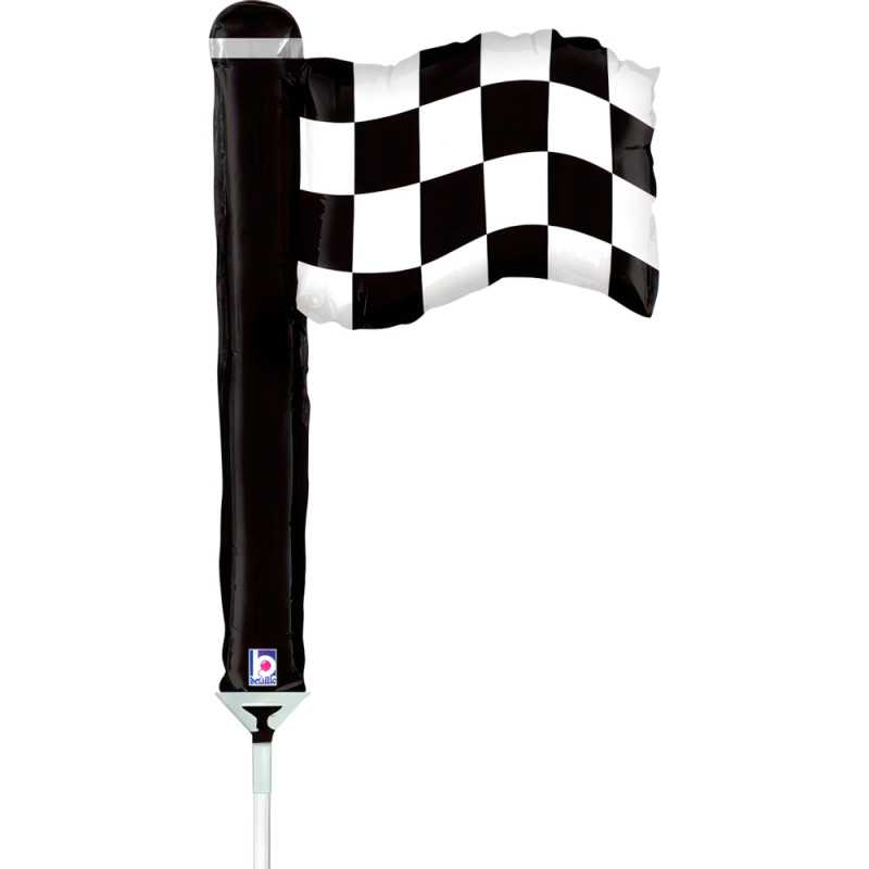 Ballon Mini drapeau à damiers 14" (35cm) - 10 Pcs
