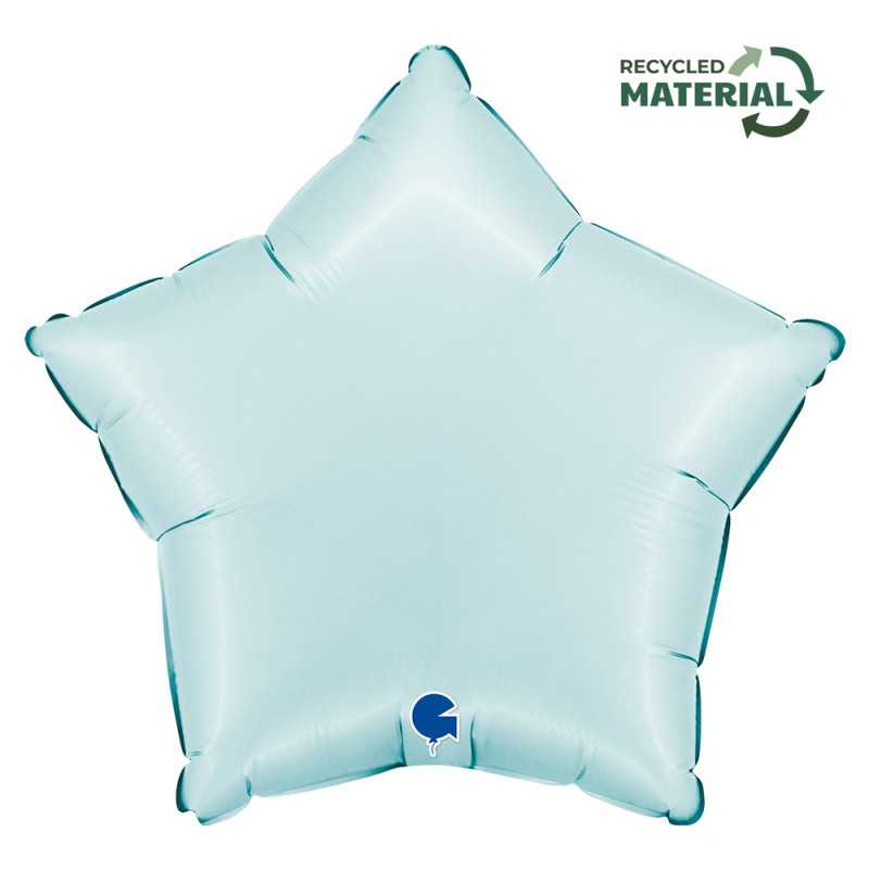 Star balloon 18" (45cm) - Satin Pastel Blue Star balloon 18" (45cm) - Satin Pastel Blue