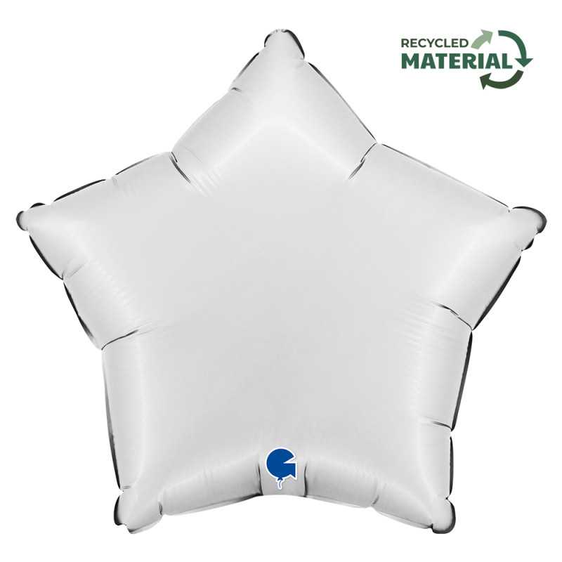 Ballon étoile 18" (45cm) - Satin White