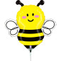 Mini Bee Balloon 14" (35cm) - 10 Pcs