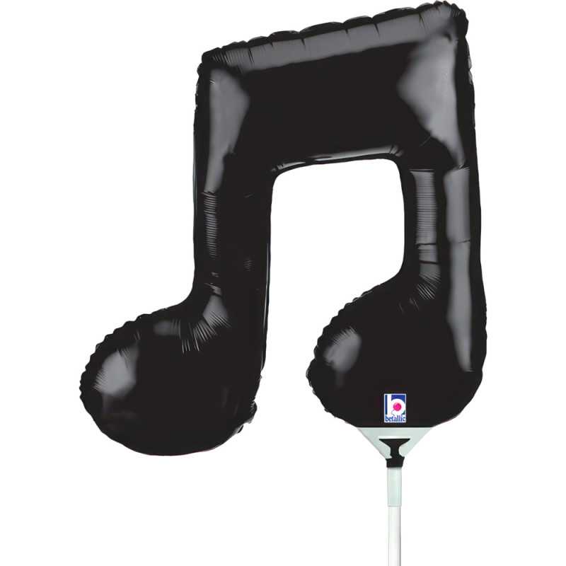 Mini Double Musical Note Balloon - Black 14" (35cm) - 10 Pcs Mini Double Musical Note Balloon - Black 14" (35cm) - 10 Pcs