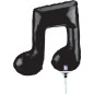 Mini Double Musical Note Balloon - Black 14" (35cm) - 10 Pcs Mini Double Musical Note Balloon - Black 14" (35cm) - 10 Pcs
