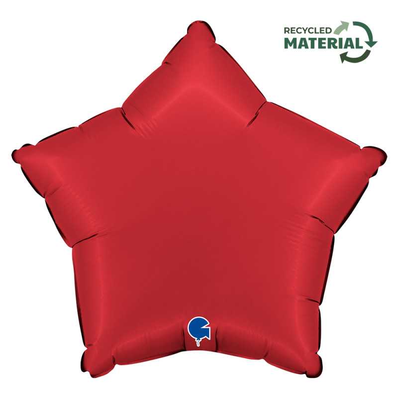 Ballon étoile 18" (45cm) - Satin Rubin Red