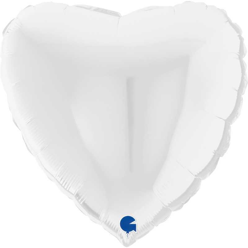 Heart balloon 22" (55cm) - White Heart balloon 22" (55cm) - White