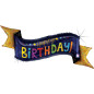 Ballon Bannière Happy Birthday Navy 51" (130cm)