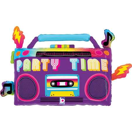 Ballon Radiocassette Party Time 29inch (72,5cm) - Sempertex France