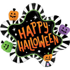 Ballon Splat Happy Halloween Rayé 31inch (79cm) - Sempertex France