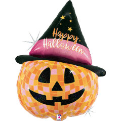 Ballon Disco Halloween Jack‑O‑Lantern 33inch (84cm) - Sempertex France
