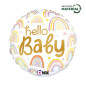 Hello Baby Rainbow round balloon 18" (45cm) Hello Baby Rainbow round balloon 18" (45cm)