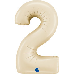 Chiffre 26inch (65cm) - 2 - Satin Crème - Sempertex France