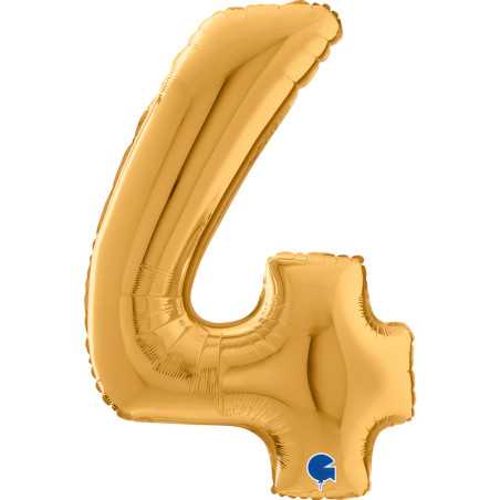 Chiffre 26inch (65cm) - 4 - Doré - Sempertex France