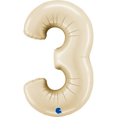 Chiffre 26inch (65cm) - 3 - Satin Crème - Sempertex France